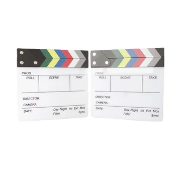 KAZHI Wholesale Acrylic Professional Clapper Board For TV Film Home Movie Action Scene Director Film Clapboard