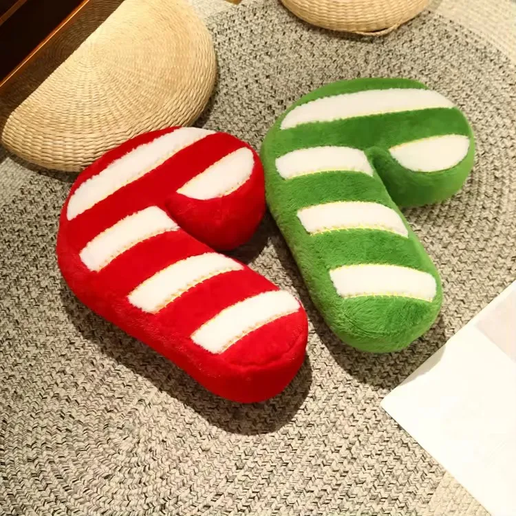 New Arrival Customized Xmas Pillows Candy Cane Design Christmas Gift Custom Pillow for Christmas