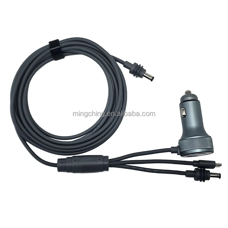 product 3 in 1 digital display car charger for starlink mini with pd65w fast charge car cigarette dc 12 24v car power cable 18awg-2