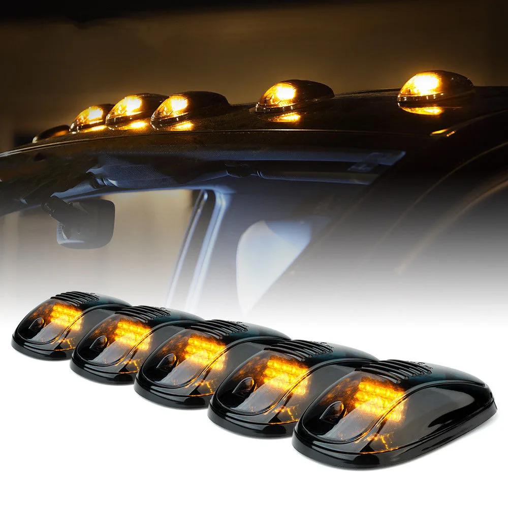 5PCS 1SET bernstein led Cab Lights Top Running Led Marker Light led auto dach licht lkw top anzeige For Pickup Car Off Road 4x4