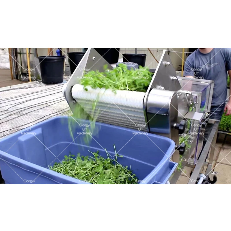 Automatic Microgreen Tray Harvesting Machine Microgreen Leaf Lettuces Harvester Cutter Machines
