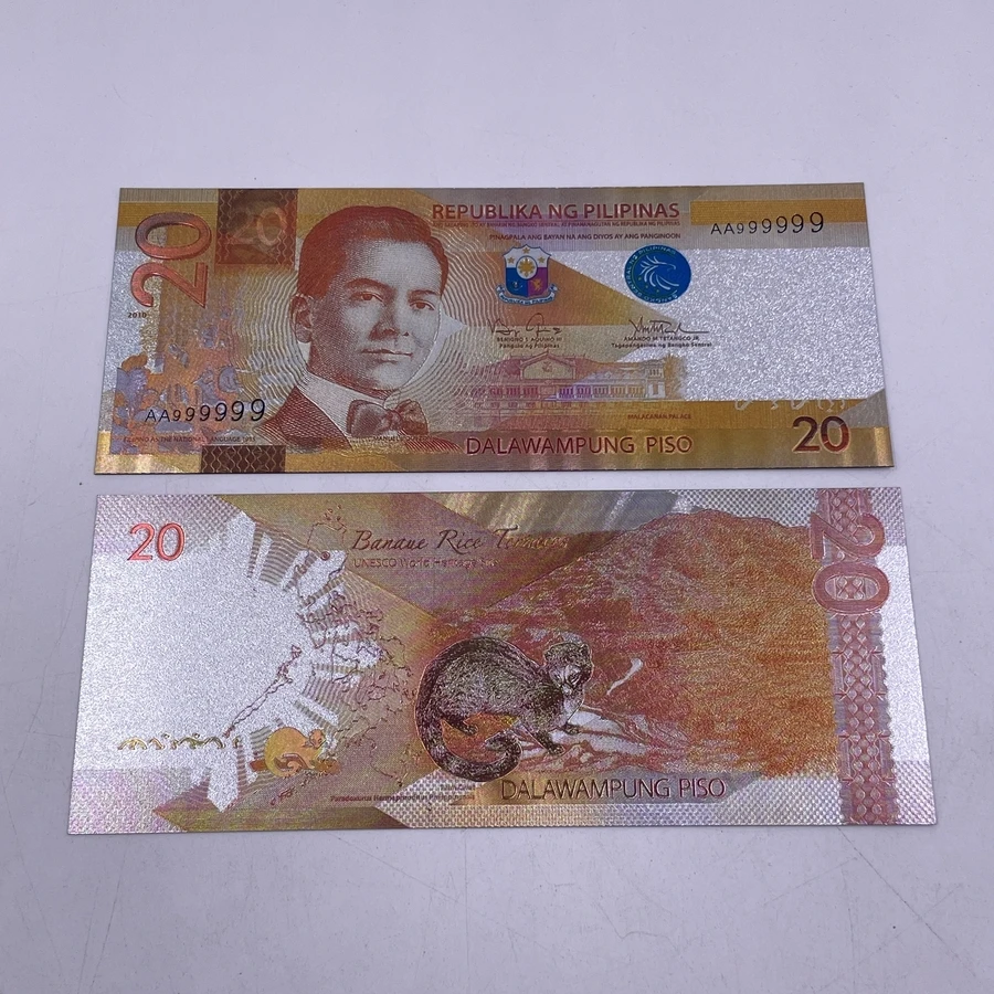 个人用菲律宾20、50、100、200、500比索镀金纸币非货币纸币PET亚洲工艺收藏用钱| Alibaba.com