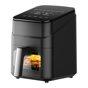 Digital Panel Square Air Fryer Cooking Oil-free Watch Food Cooking Crispy Visible Window Smart Household Electric Air Fryer
