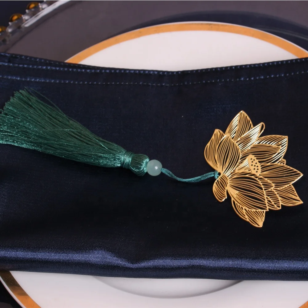 Высококачественные латунные металлические закладки для книг Lotus Ginkgo подарка
