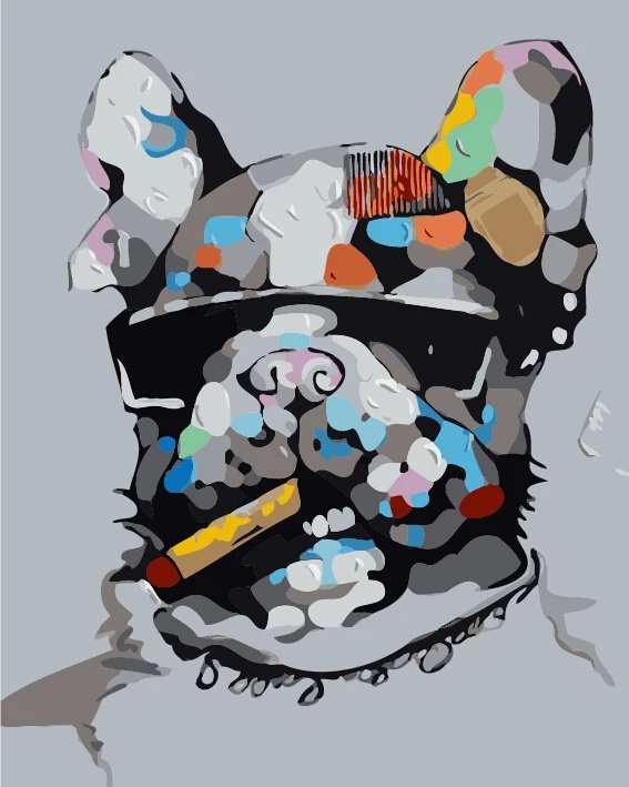 gunny dog kids pre drawn canvas paintboy 40x50cm for adults diy