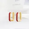 14k gold + red CZ