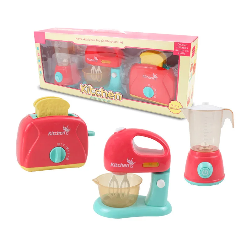Детский веселый приготовления детский игрушечный кухонные принадлежности Игрушки для девочек игрушки кухни тостер игровой набор