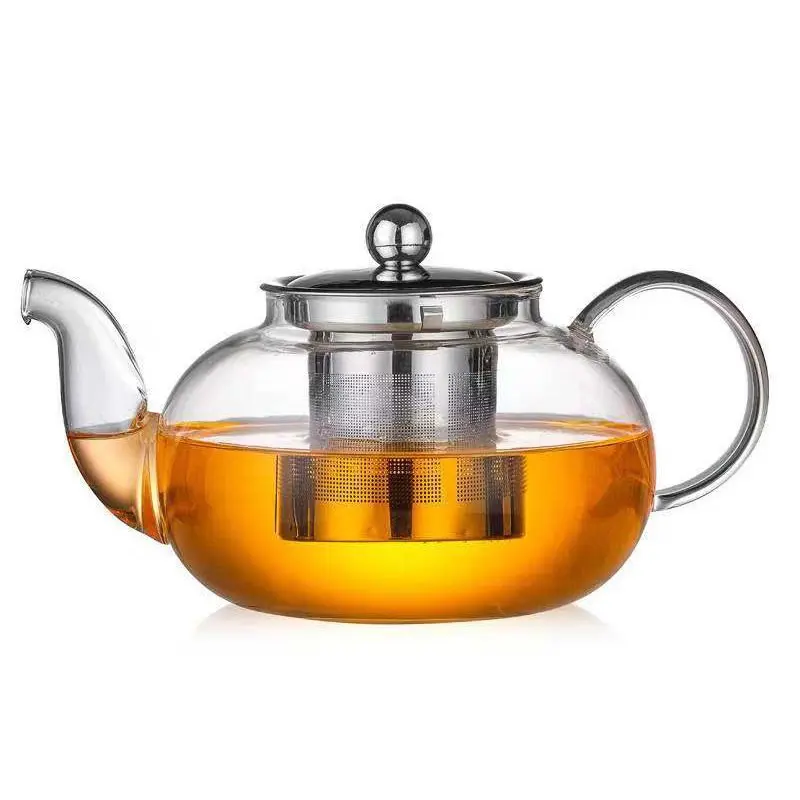 800ml Glass Teapot With Removable Stainless Steel Infuser Stovetop Safe ...