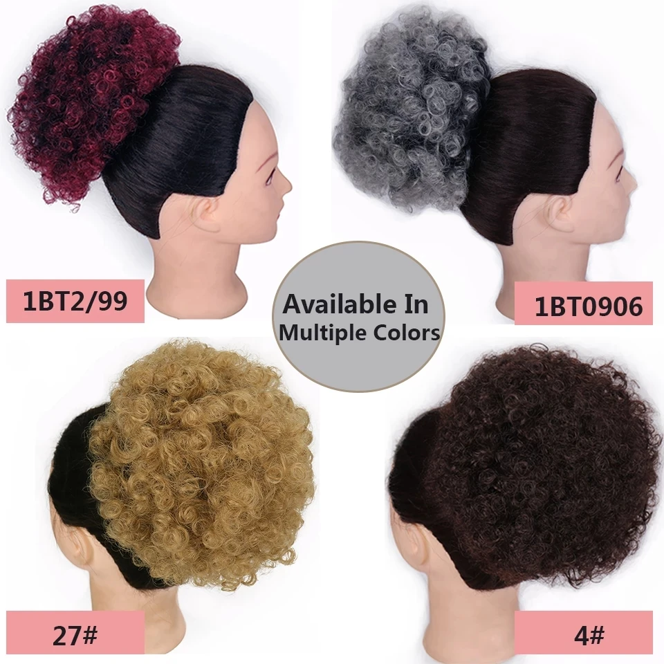 SC03 синтетические резинки для волос женщин Африканский шиньон на шнурке хвост эластичные волосы