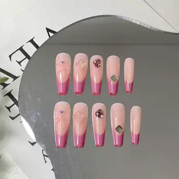 Great quality press on gel nails finger application almond nail tips