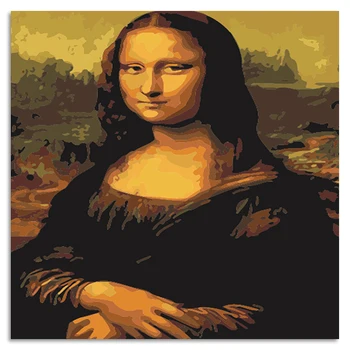 Amazon Top selling Mona Lisa DIY Painting Kit Oil painting Wall painting wholesale paint by number