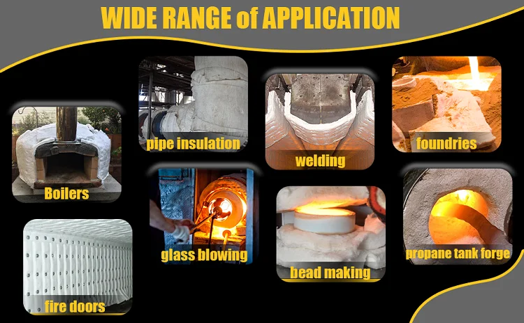 Industrial Furnaces Backing Insulation Materials Soluble Ceramic Fiber Blanket 10-50mm Thick Refractory Ceramic Fiber Felt