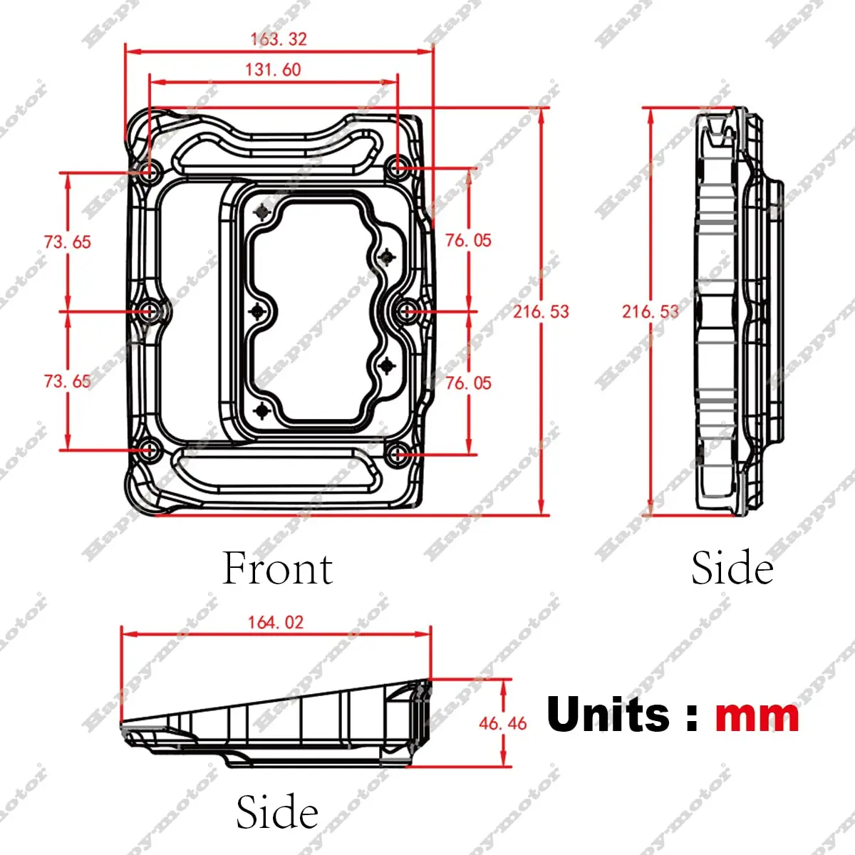 CNC Billet Aluminum Rocker Box Top Cover for Harley Twin Cam 103