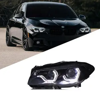 For BMW 5 series 2011-2013 Headlight BMW F10 led modified spoon style daytime running lights streamer turn signal