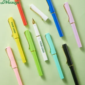 Customizable 0.5mm Plastic Gel Pen with Personalized Logo Print Promotional Writing Gift