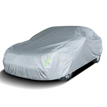 Waterproof UV Protective PEVA And PP Cotton Breathable All Weather Car Cover with 6 reflective stripe