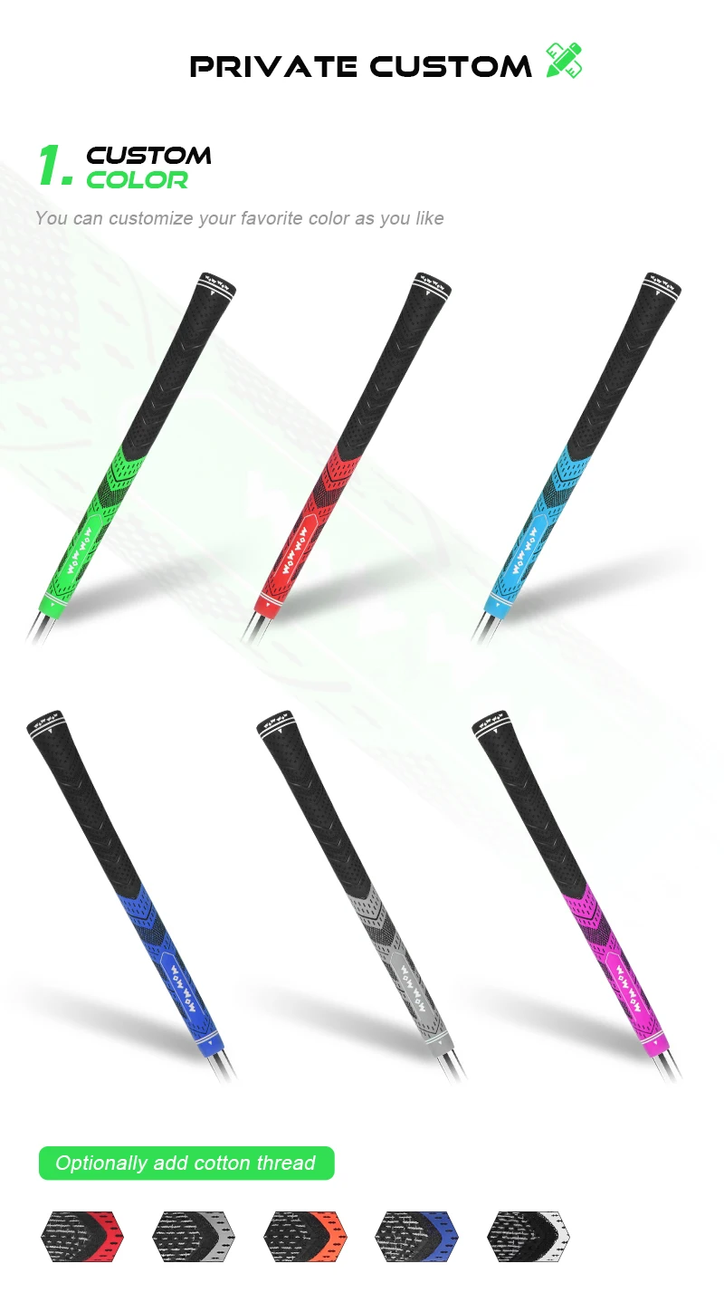 Factory Price Cord Golf Grip Custom Logo Non Slip Rubber Golf Club