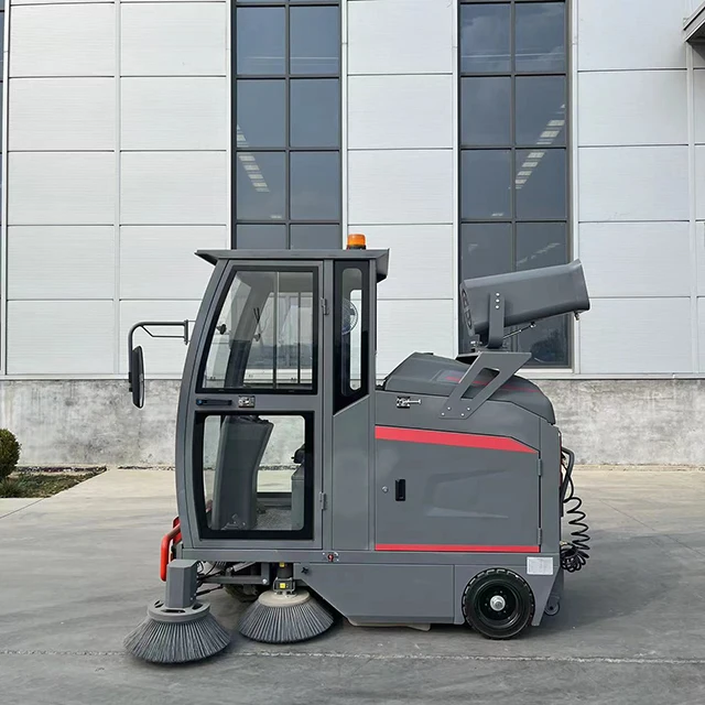 Sterll ST9 electric block cleaning machine with brooms Commercial Garage Sweeper Cleaning