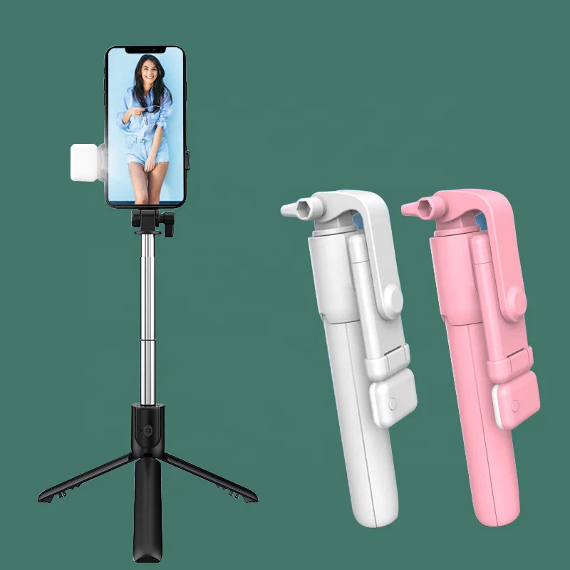 R1s 70cm Multiple Color Foldable RC Remote Tripod Selfie Stick with Additional Functions for iPhone