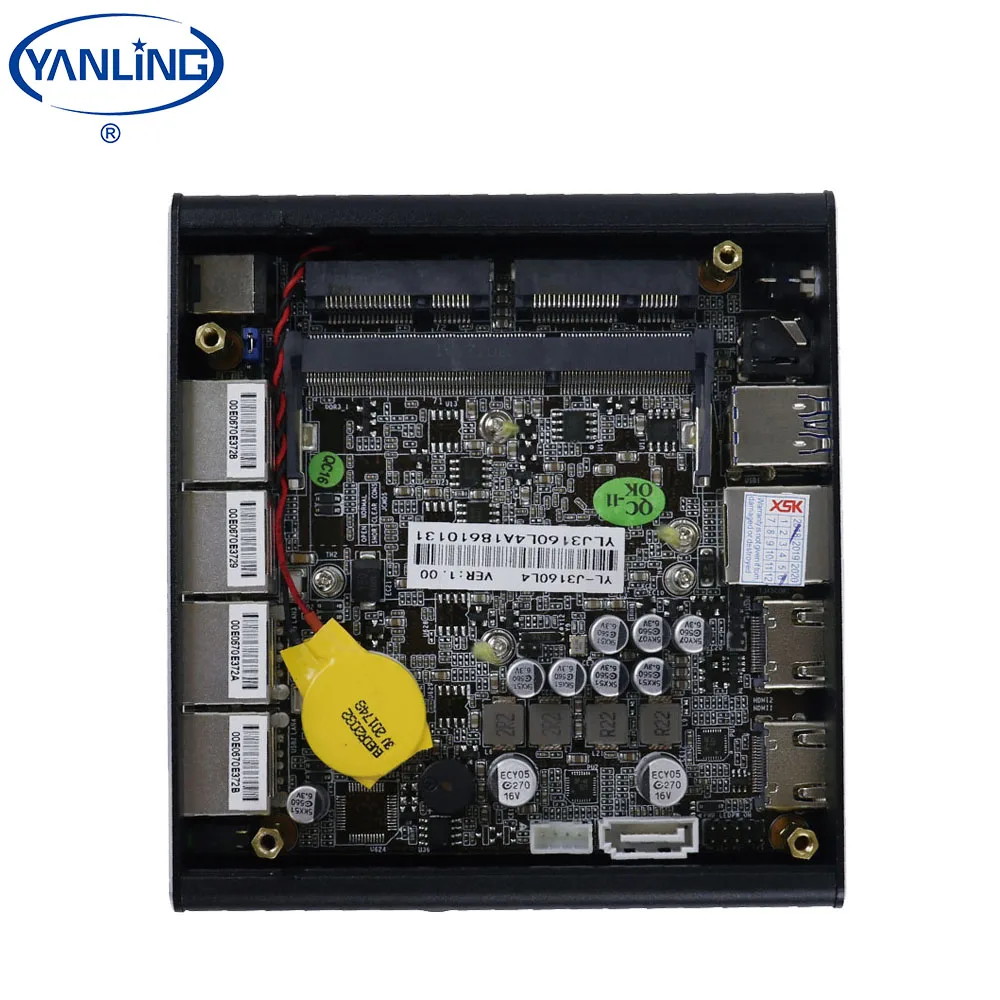 ミニサーバ J3160 4 PortLAN YL-J3160L4 Mini Pc Intel Celeron J3160 Windows 10 2gb 32gb Hdmi Wi-fi