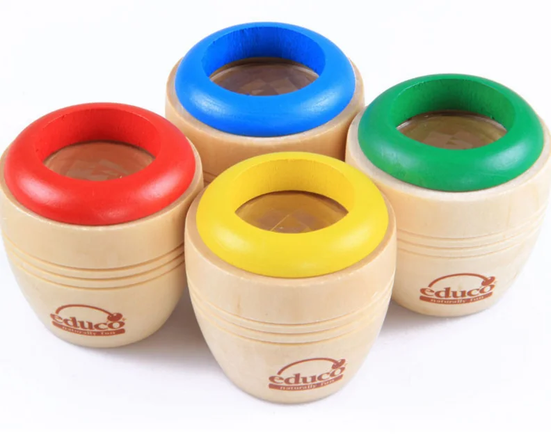New Design Baby Summer Fun Classic Magic Glasses Lens Eye Spies Kids Toys Wooden Kaleidoscope