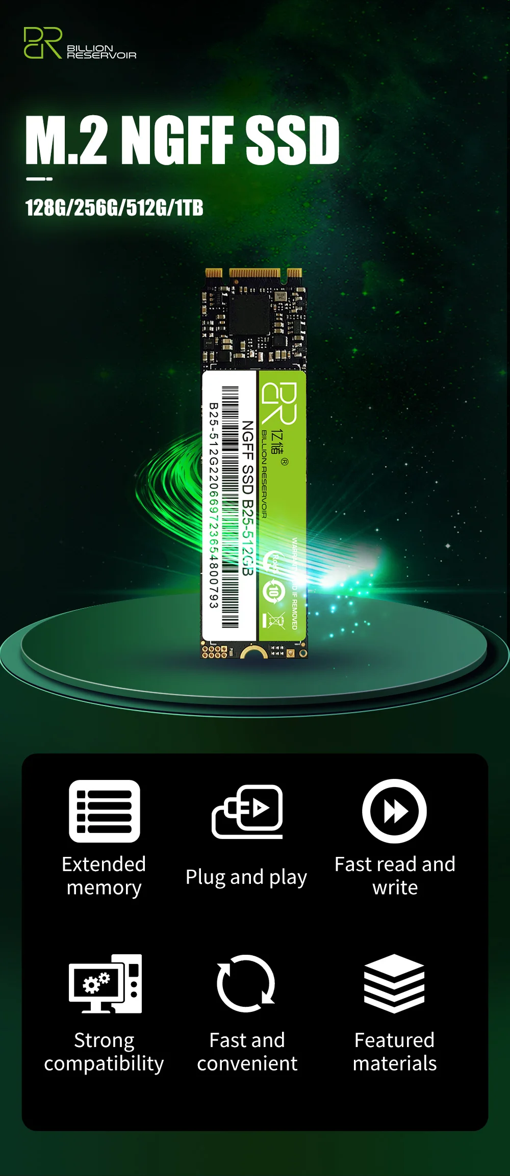 Custom Logo M.2 Sata Ssd Hard Disk 512g Solid State Drive Ssd M.2 Ngff ...