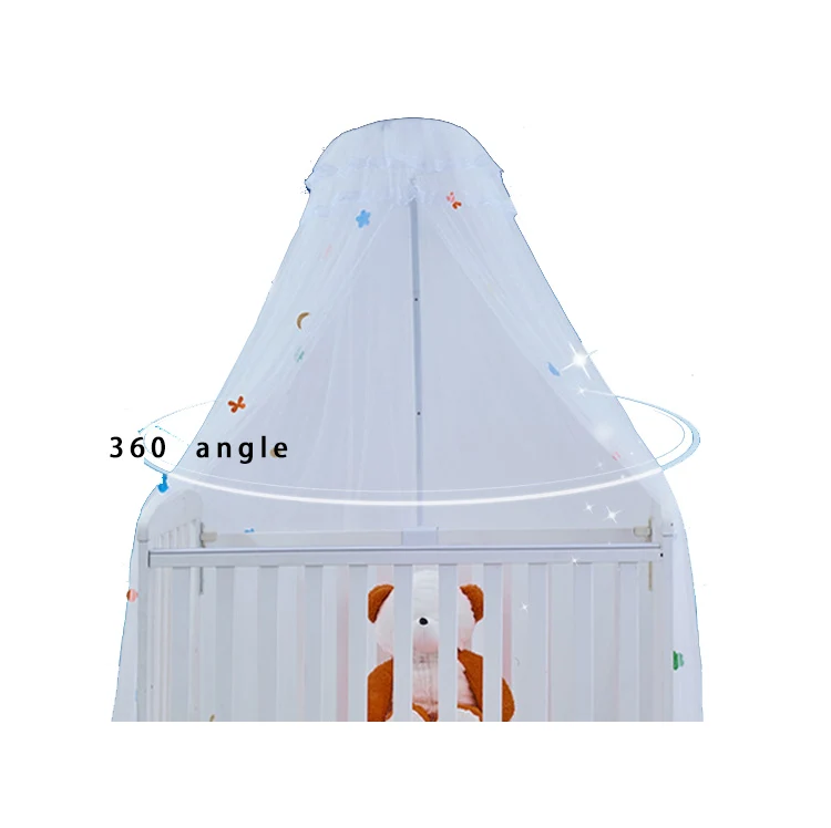 Dome Standing Hanging Canopy Circular Kid Baby Bed Cover Stand Mosquito Net