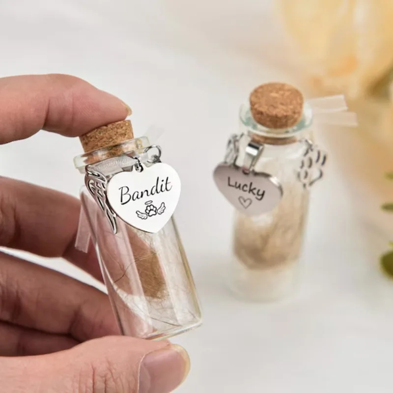 Modern Cat and Dog Pet Fur and Teeth Keepsake Container Custom Glass Bottle Eco-friendly preview 4