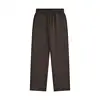 Pantaloni a gamba dritta color caffè