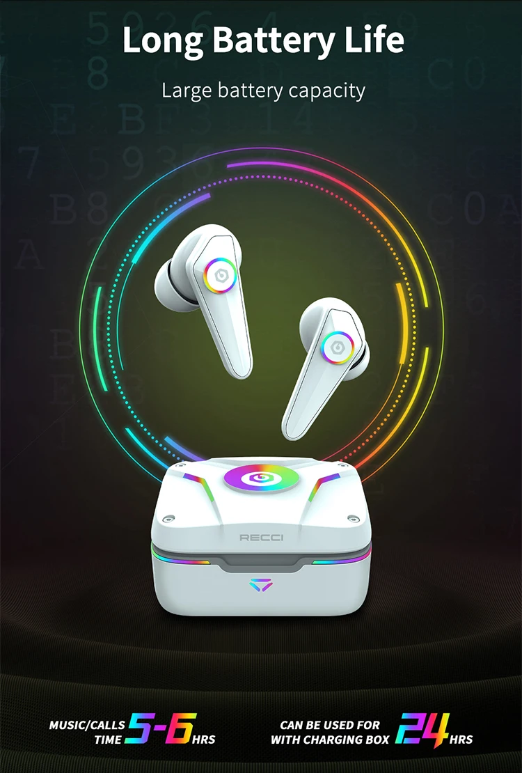 New Design Upgraded Version Anc Enc Function Wireless Gaming Earbuds