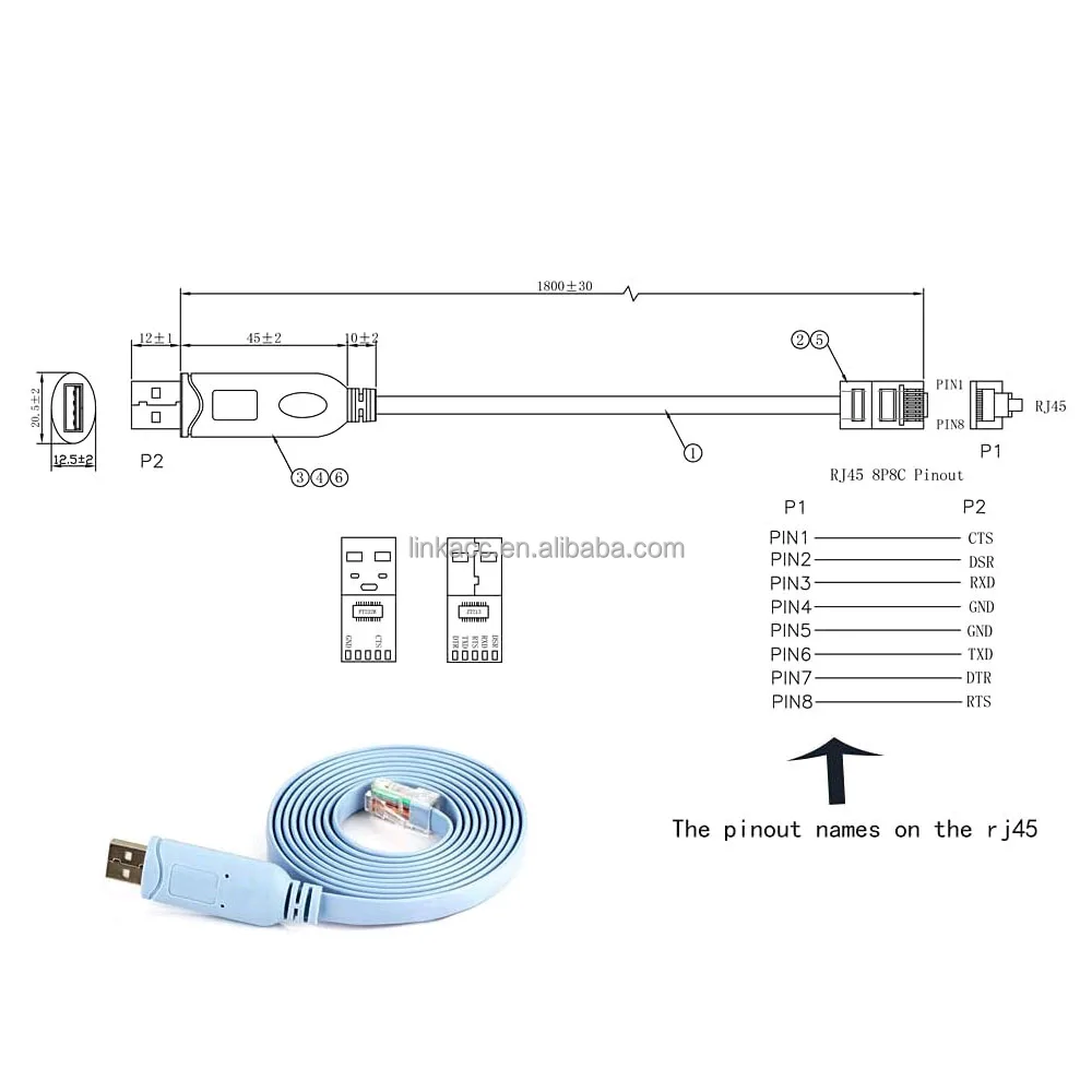 Usb Console Cable,Usb To Rj45 Console Cable With Ftdi Chip Compatible
