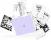 Imprimante violette avec étiquettes autocollantes thermiques de 53 mm x 3,5 m