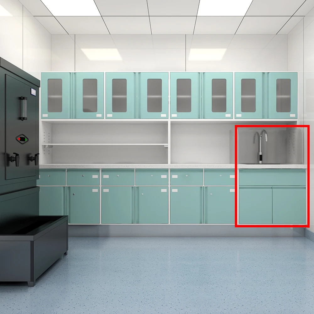 Modern Stainless Steel Spa & Medical Vanity Cabinet with Sinks for Hospital Clinics Schools Workshops & Spa Therapies 4