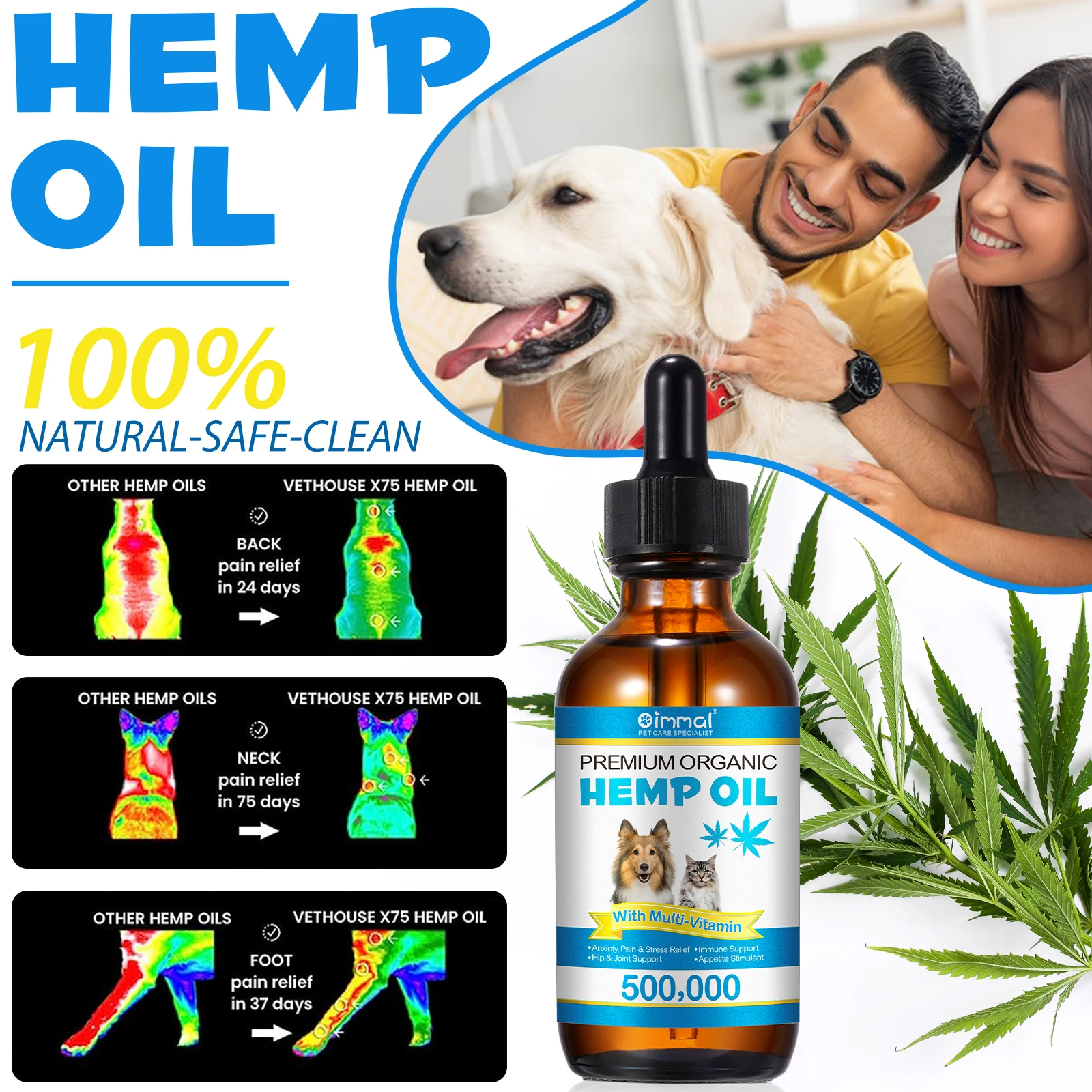 Pet Hemp Helps Anxiety Stress Pain Dog Allergy Relief Hemp Oil For Dogs And Cats Liquid For Pets