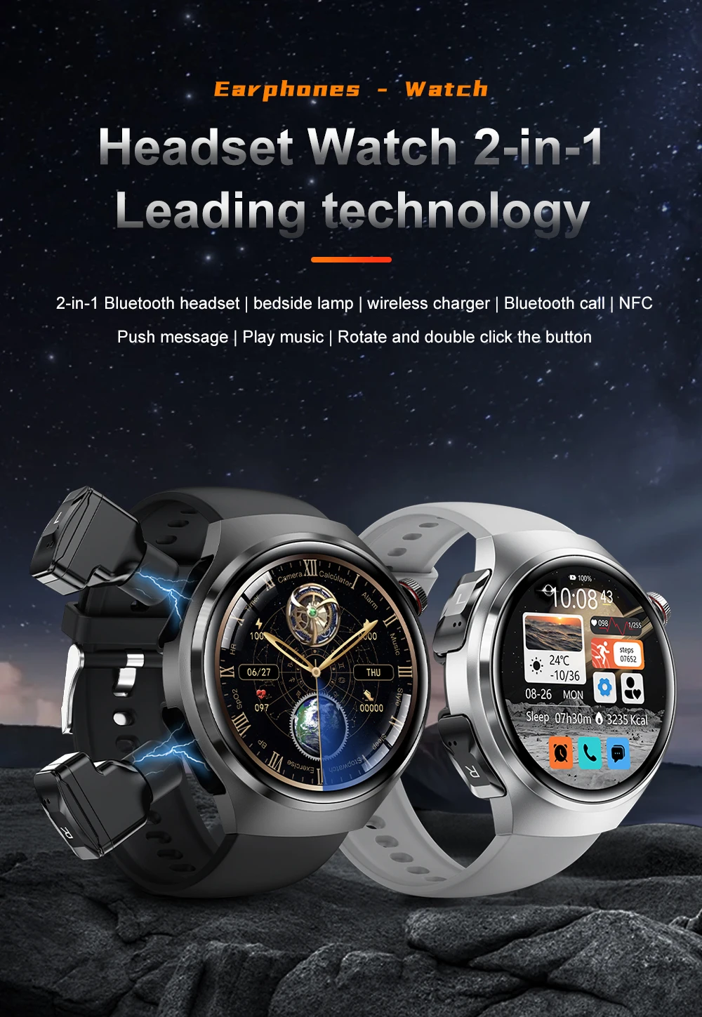Welcome OEM Order, Factory Whole Selling 2025 Dk56 2 In 1 Smartwatch Bt Call Fitness Tracker 1.53inch Screen Sports Relojes Headset Smart Watch With Earbuds For Men - Buy 2 In 1 Smartwatch Smart Watch With Earbuds relojes Headset Smart Watch