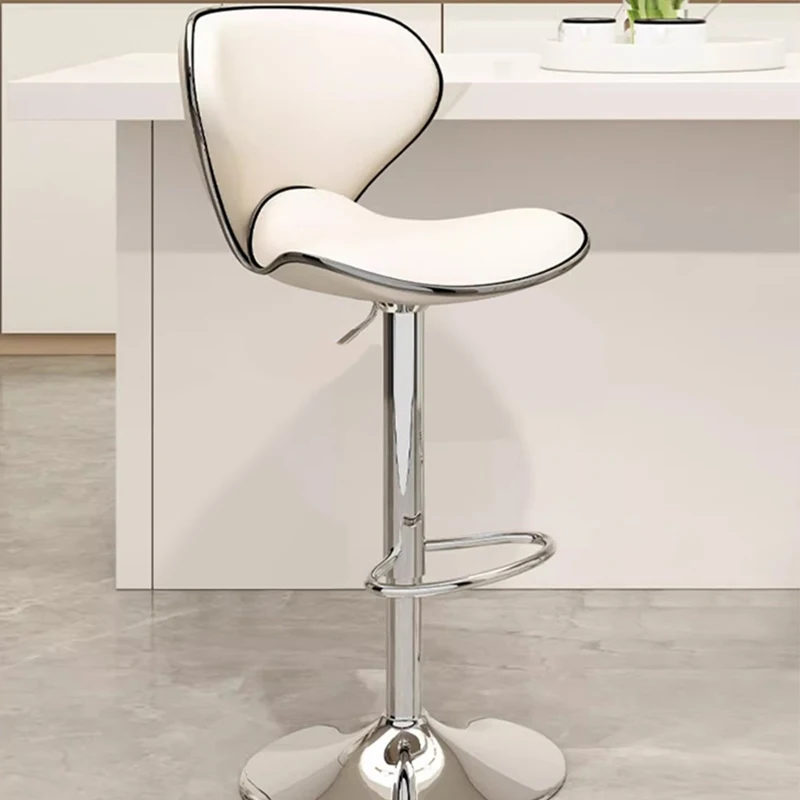 Factory Price Revolving Adjustable Counter Kitchen Chair Lounge Modern Swivel Pub Chair Chrome Bar Stools Pu Bar Chair