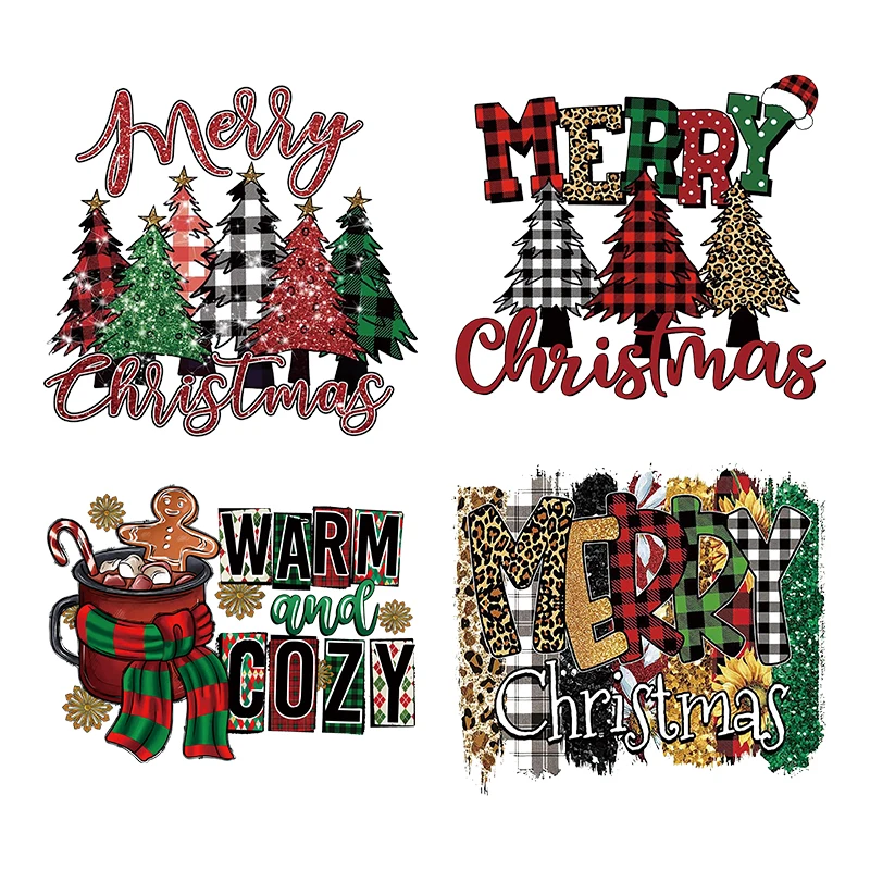 New Screen Printing Transfer For T-shirts Black Santa Christmas Dtf ...