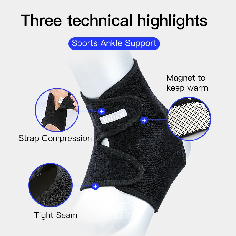 Fashion Adjustable Pressurized Ankle Support Protector Basketball Anti Sprain Ankle Brace Compression Stabilizer Guard for Sport