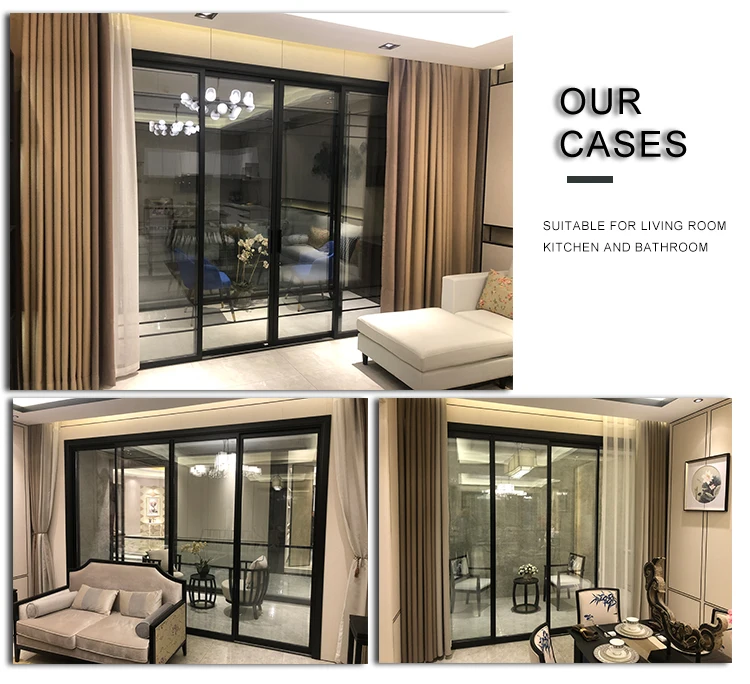 Yingkang hot sale aluminum sectional design glass sliding door