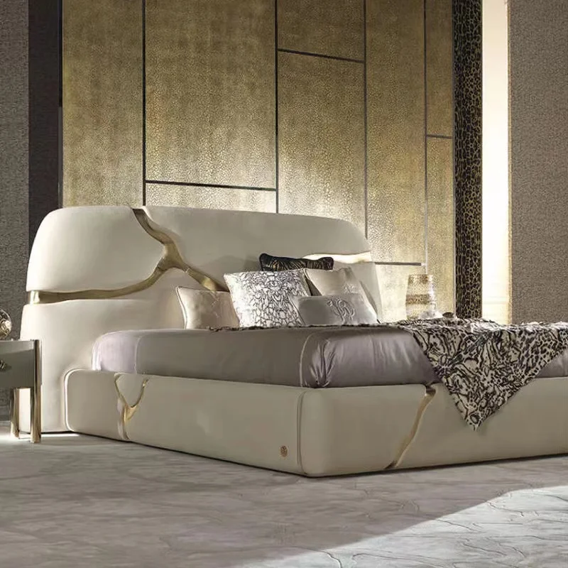Manufacturer Custom Made Modern Luxury High-end Style Queen Bed Bedroom ...