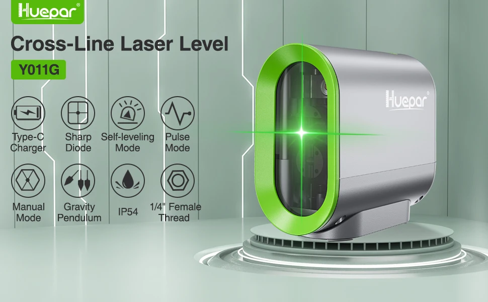 Hot Selling Huepar Y011G Sharp Cross Line Rotary Nivel Laser Levels - Buy  Hot Selling Huepar Y011G Sharp Cross Line Rotary Nivel Laser Levels Product  on