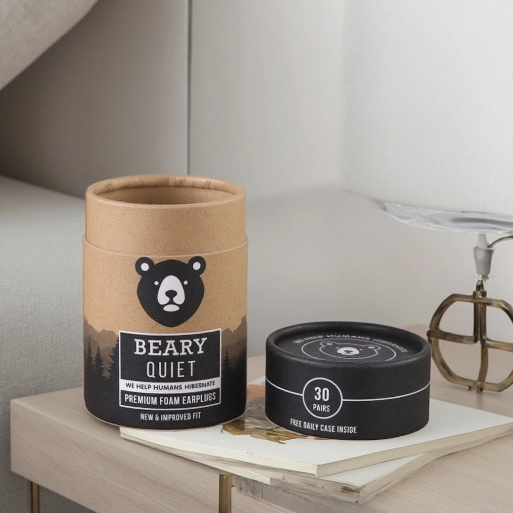 Eco-Friendly Custom Cylinder Cardboard Tube Recyclable Cosmetic Packaging for Liquid Beauty Cream Loose Powder Face Cream Paper
