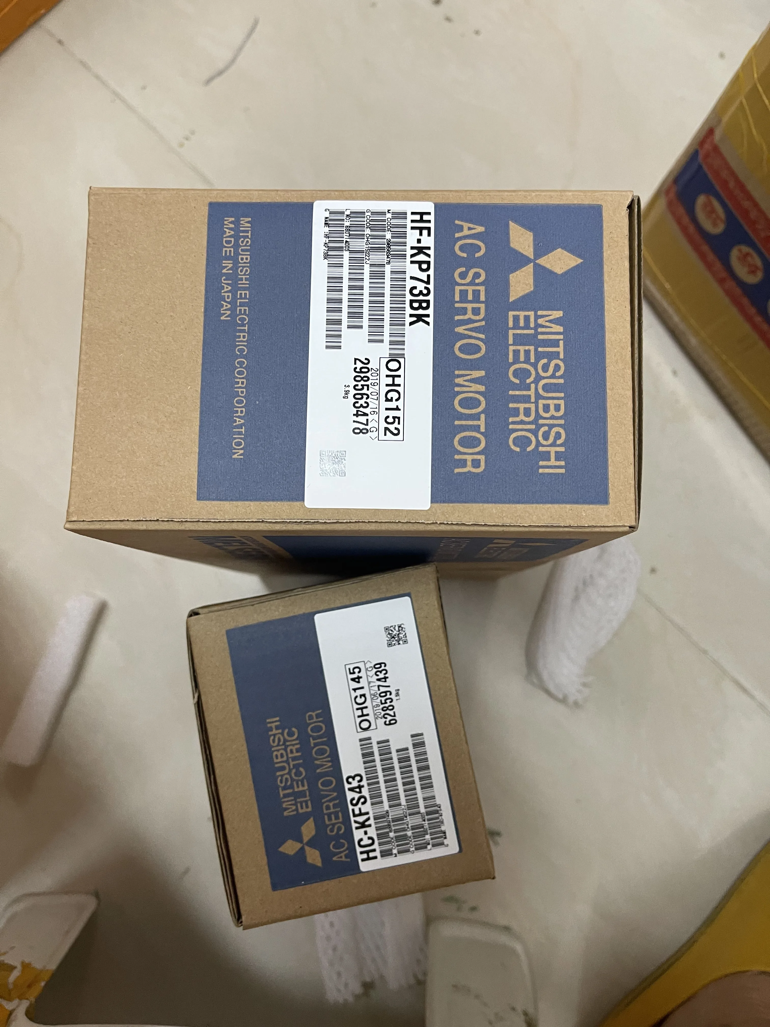 Mitsubishi AC Servo Motor HF-KP73BK HC-KFS43