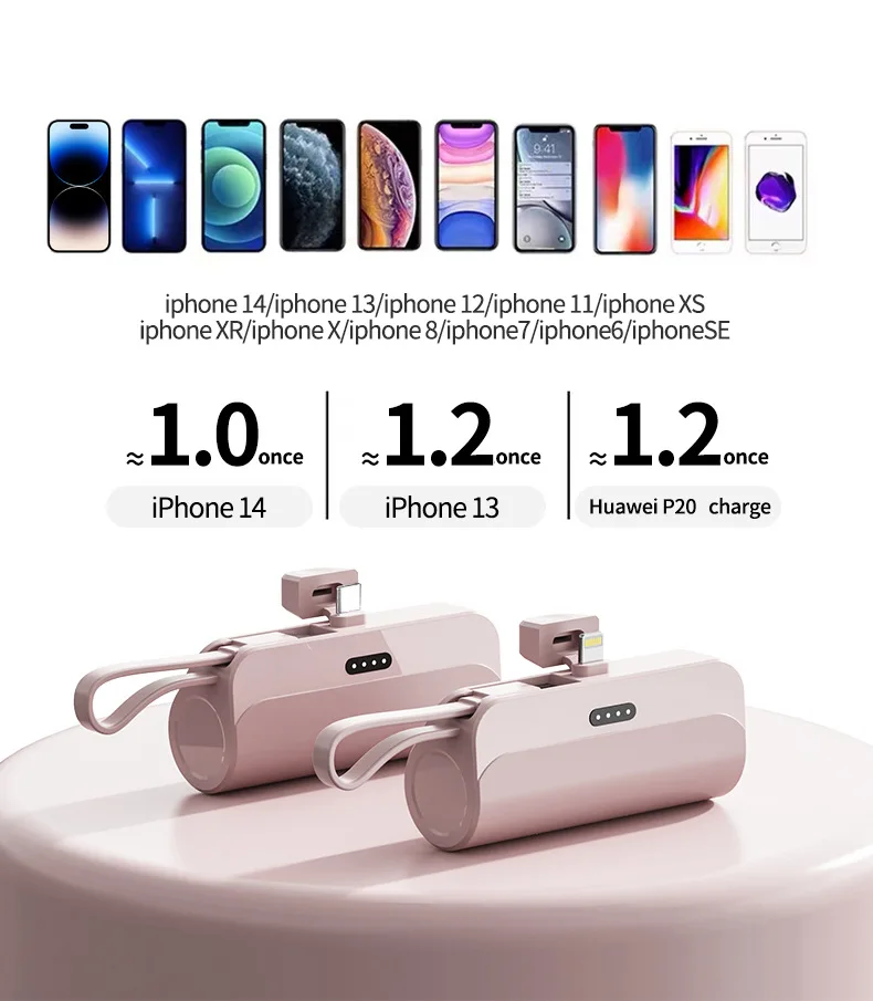 NINER9 10000mAh Fast Charging Mini Portable Power Bank with Type C & Apple USB Outputs Built-in Cable and Customizable Logo preview 5