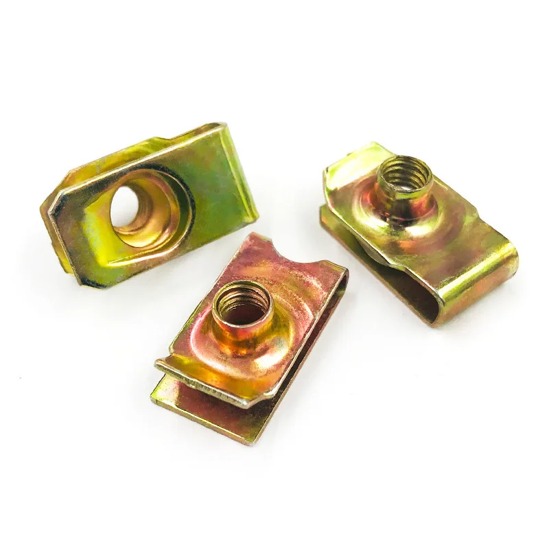 Spring Steel 6mm U-nut Assembly Galvanized Fasteners Speed Snap M4 M6 M8 M10 U Shaped Spring Clip Nut M4 for Automotive