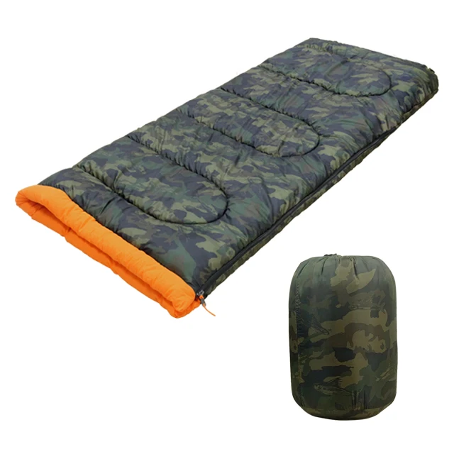 Customizable Outdoor Waterproof  Camouflage Printing  Envelope Winter Sleeping Bag For Cold Weather