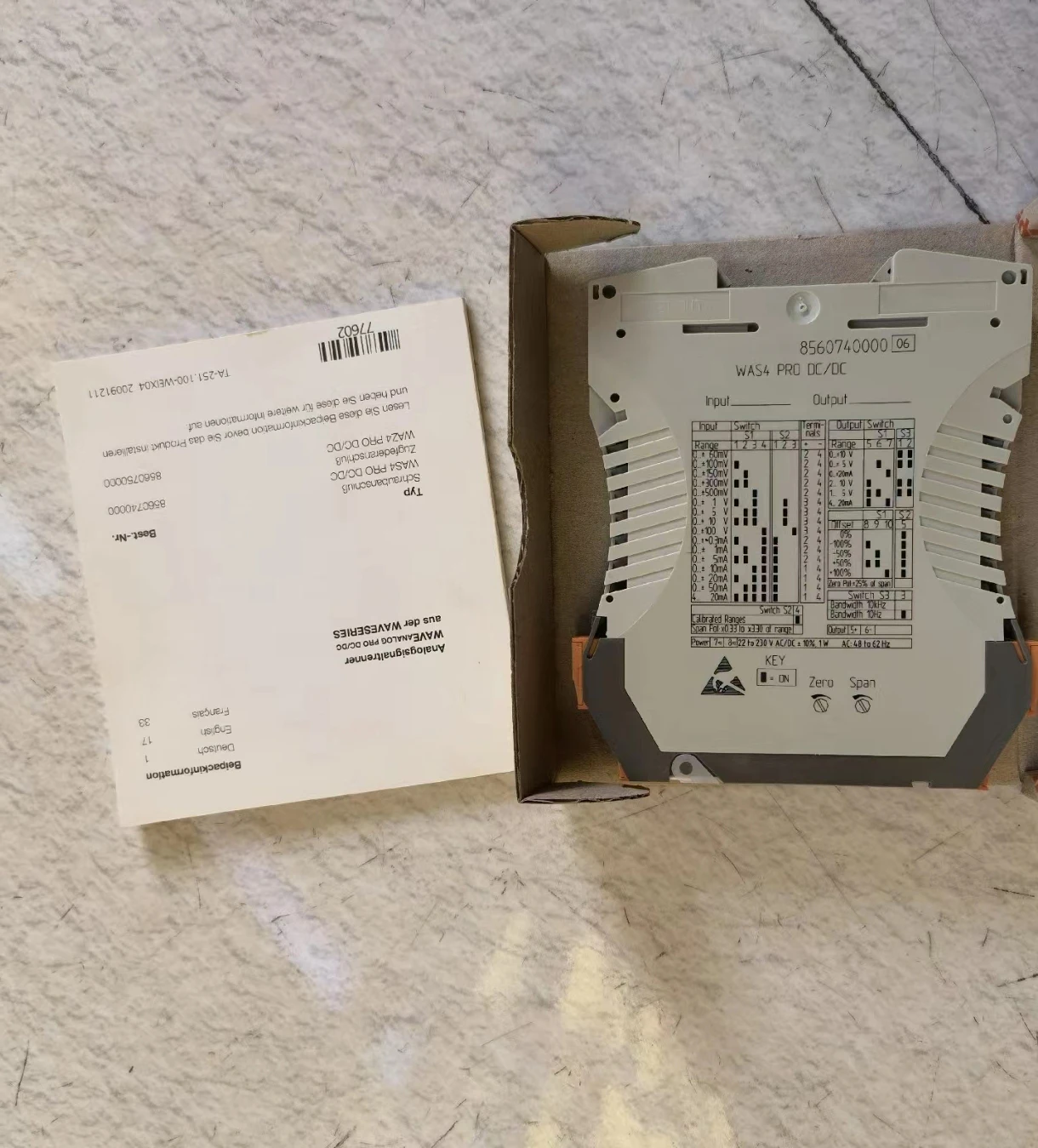 Convertitore/Isolatore Di Segnale Weidmüller WAS4-PRO-DC/DC 8560740000 – Nuovo