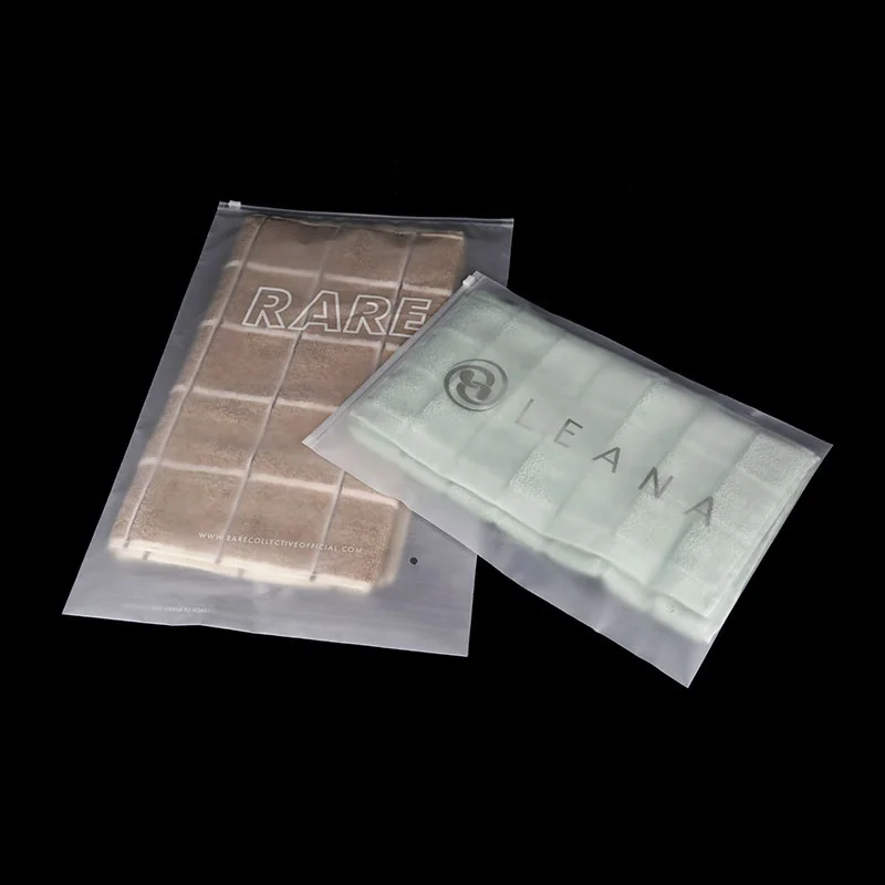 transparent frosted zipper bags for