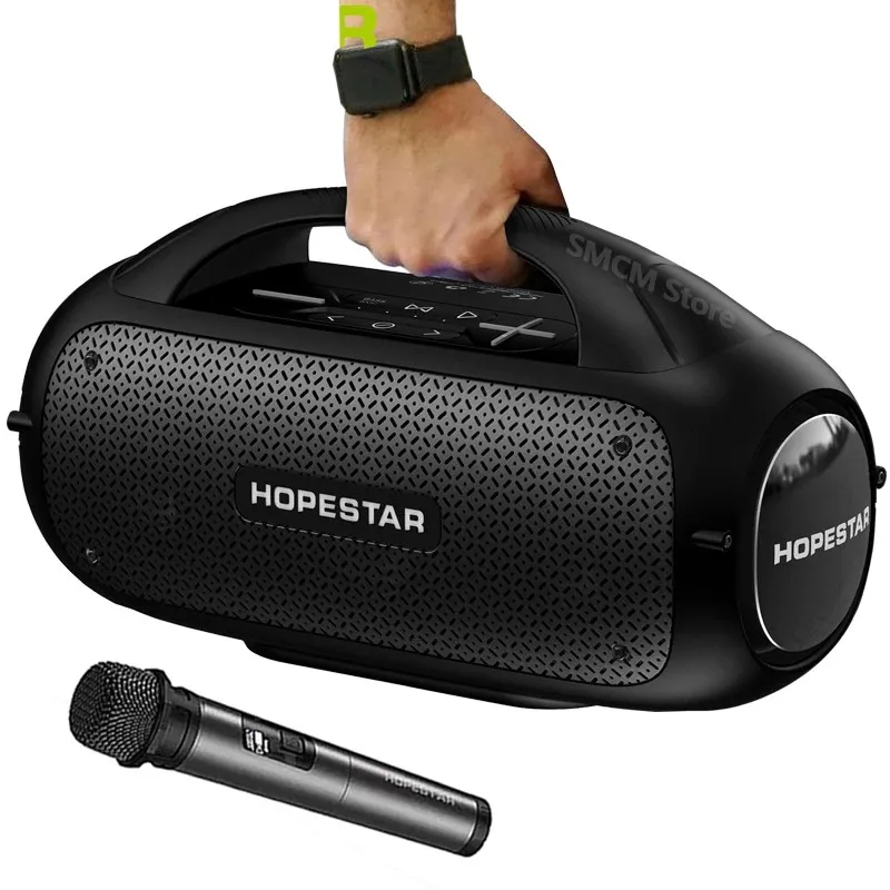 Пластиковый мощный бас-бокс портативный умный уличный водонепроницаемый Blu-зуб динамик с микрофоном A50 a60