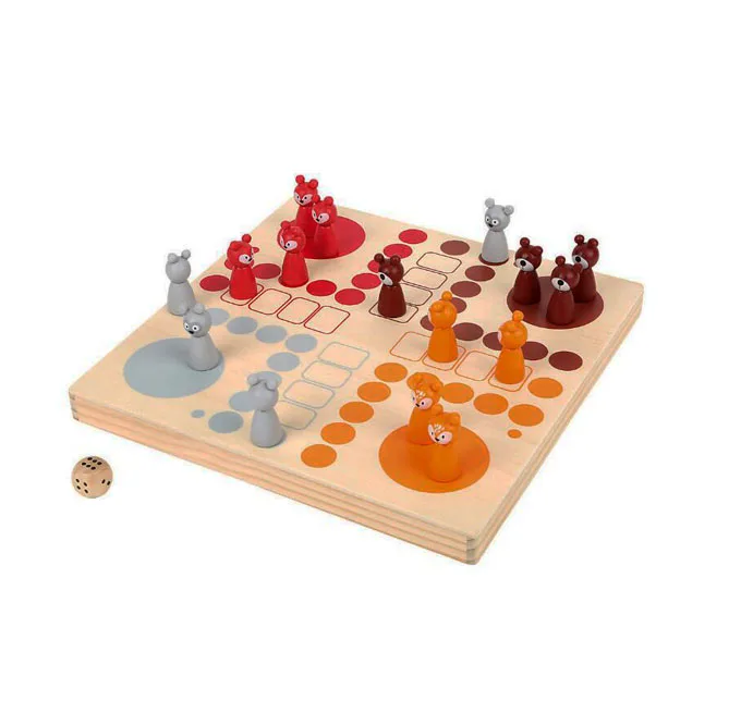 RPS PREMIUM QUALITY Wood / Plastic Kids Board Games- LUDO GOTI SET